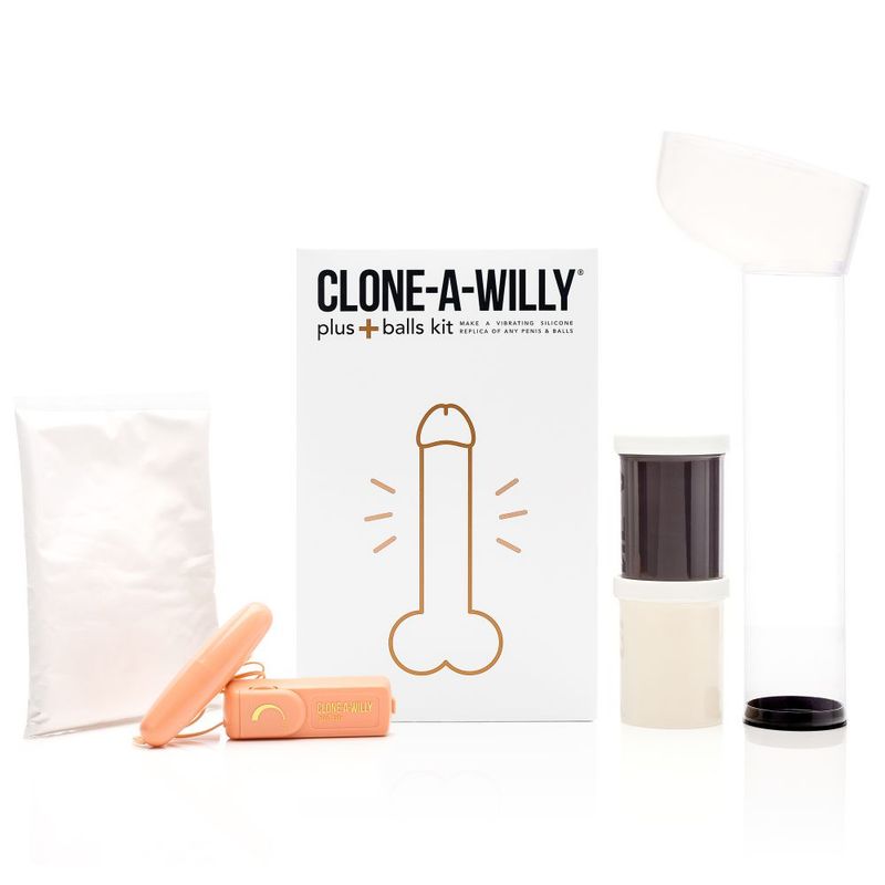 Clone a Willy Plus Balls Kit Deep Skin Tone Vibrating Silicone Replica