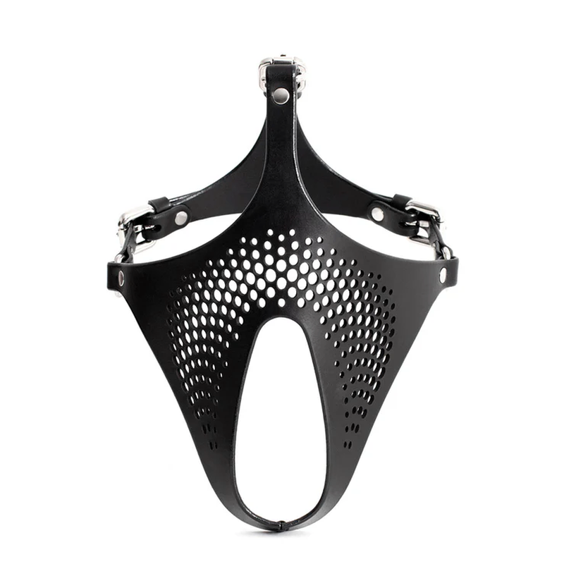 Ex Machina Genuine Leather Black BDSM Mask