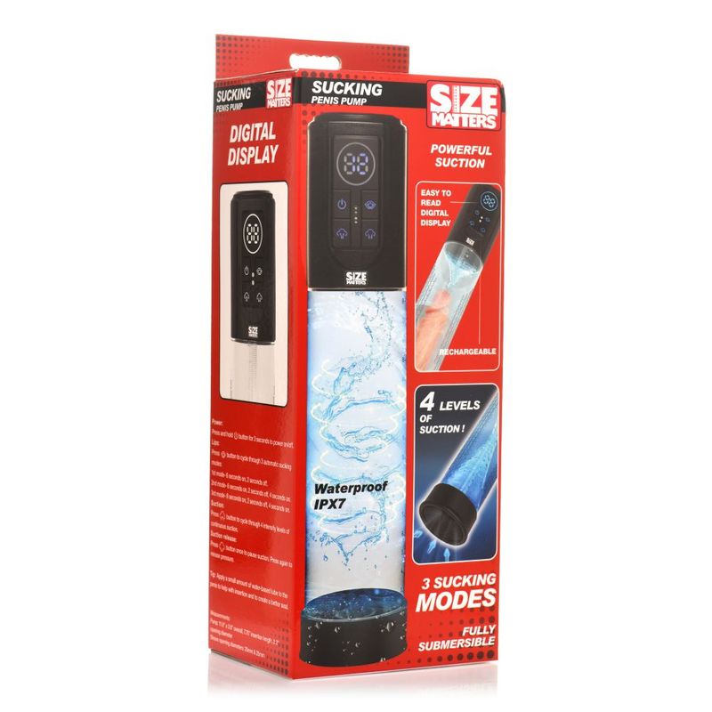 Size Matters Sucking Submersible Penis Pump 7.75" x 2.6"