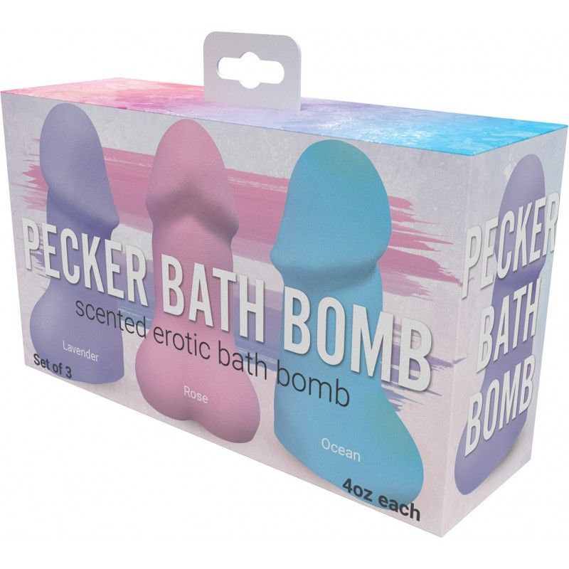 Pecker Bath Bomb 3-Pack – Scented Erotic Bath Bomb Set