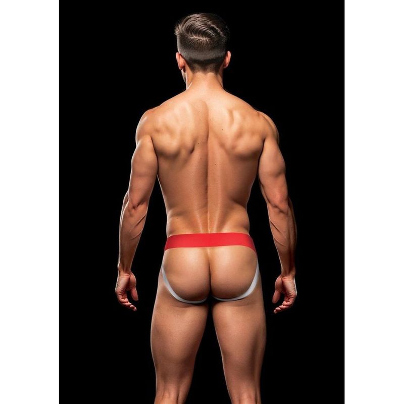 Rainbow Pride Jock Red Comfortable Open Back Design