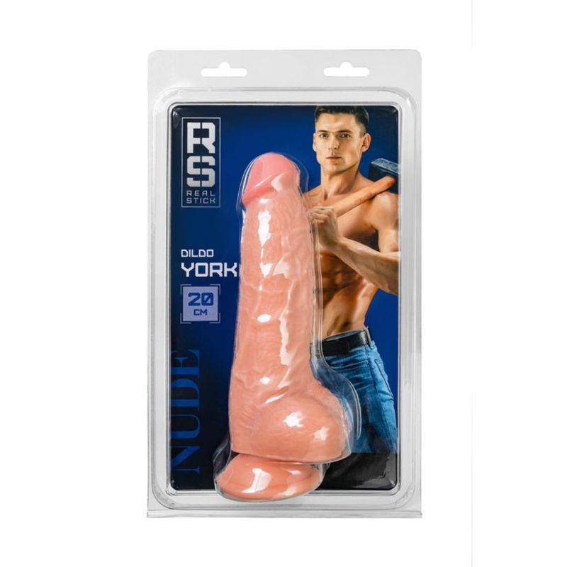 RealStick Nude York – Realistic Rigid 20cm Dildo with Suction Cup