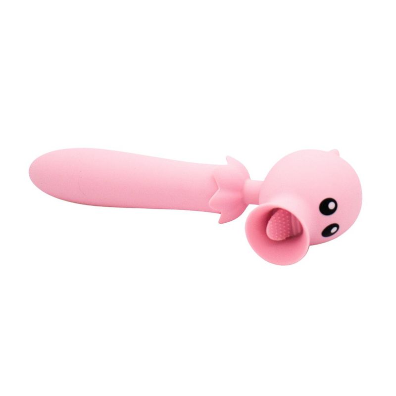 Lick n Stick Pink Clit Flicker and G-Spot Vibrator Toy