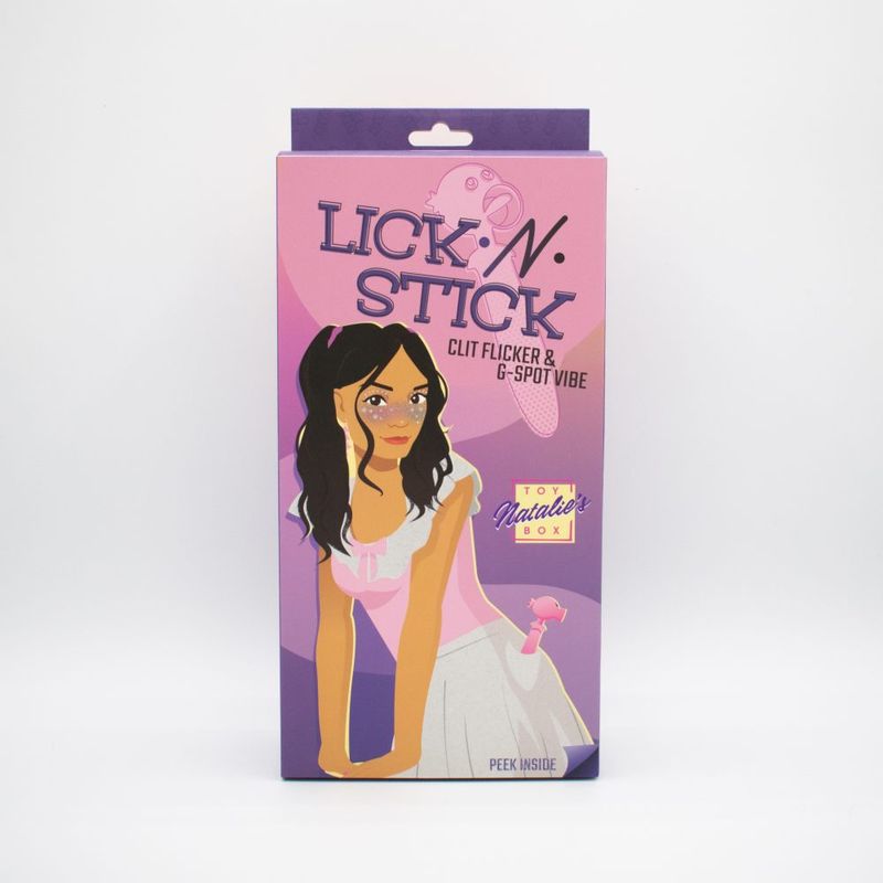 Lick n Stick Pink Clit Flicker and G-Spot Vibrator Toy