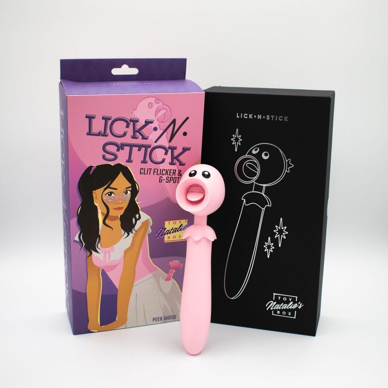 Lick n Stick Pink Clit Flicker and G-Spot Vibrator Toy