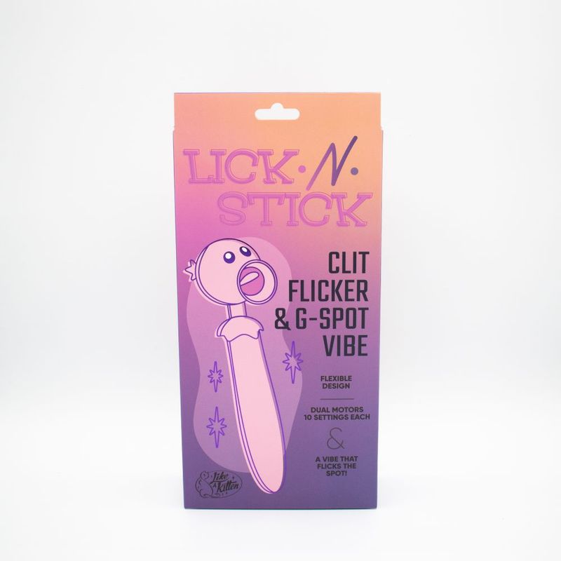 Lick n Stick Pink Clit Flicker and G-Spot Vibrator Toy