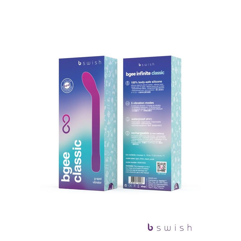 Bgee Infinite Classic Purple Waterproof Vibrator 7 Inch