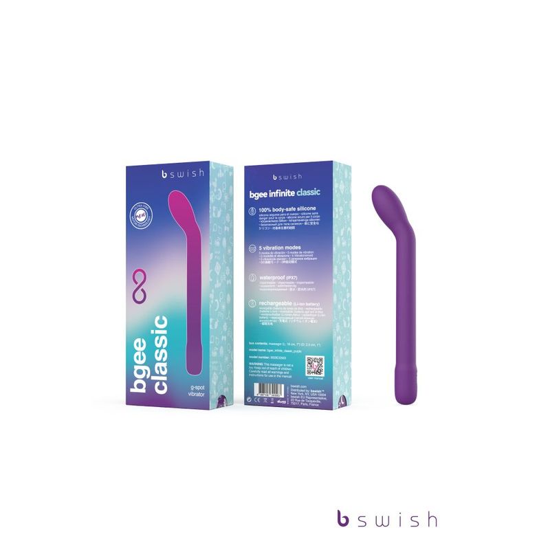 Bgee Infinite Classic Purple Waterproof Vibrator 7 Inch