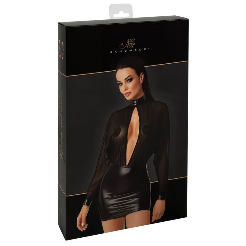 Opium Mini Dress – Sheer Mesh Top Stretchy Power Wetlook Lingerie