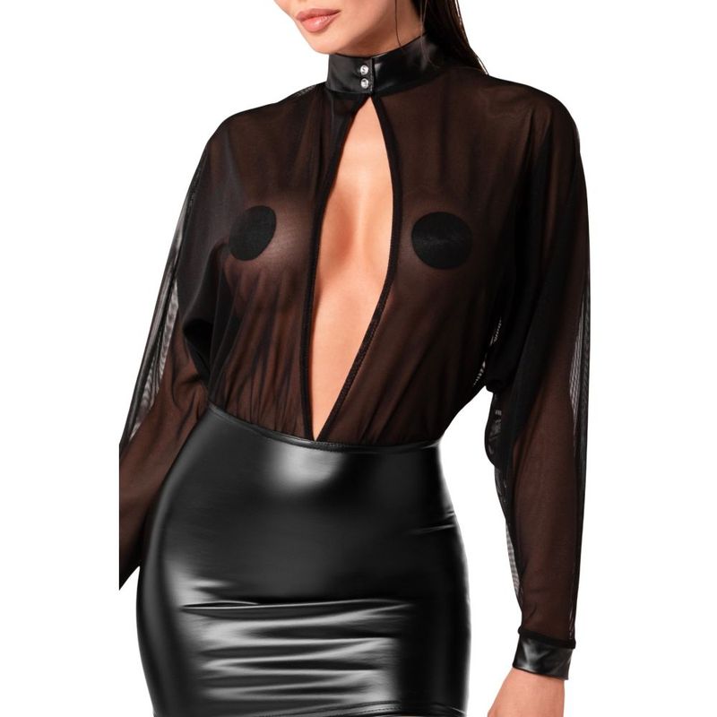Opium Mini Dress – Sheer Mesh Top Stretchy Power Wetlook Lingerie