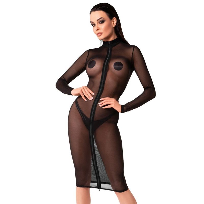 Ecstasy Midi Dress – Sheer Mesh Luxury Lingerie Dress