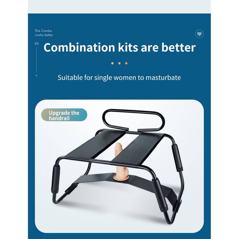 Adjustable Sex Chair with Handle and Dildo Arch Bridge – Height Adjustable Seat
