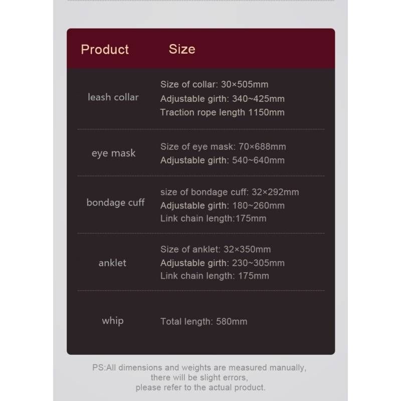 Deluxe 8-Piece Bondage Play Kit (Burgundy Gold) – BDSM Restraint Set
