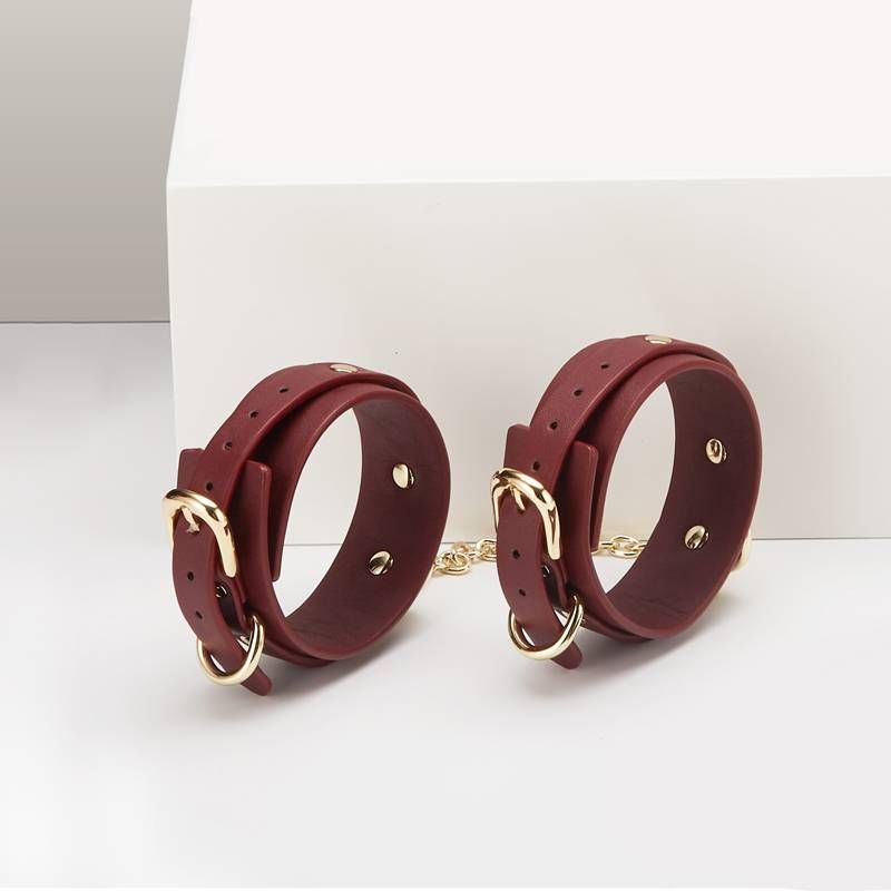 Deluxe 8-Piece Bondage Play Kit (Burgundy Gold) – BDSM Restraint Set