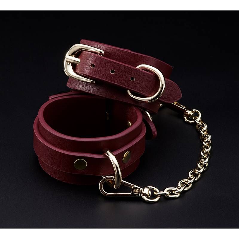 Deluxe 8-Piece Bondage Play Kit (Burgundy Gold) – BDSM Restraint Set
