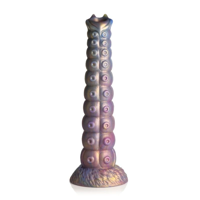Deep Invader Tentacle Ovipositor (Colored) – Textured Silicone Dildo with Eggs 9 inch