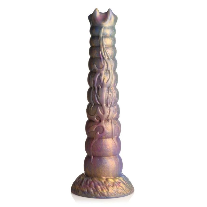 Deep Invader Tentacle Ovipositor (Colored) – Textured Silicone Dildo with Eggs 9 inch