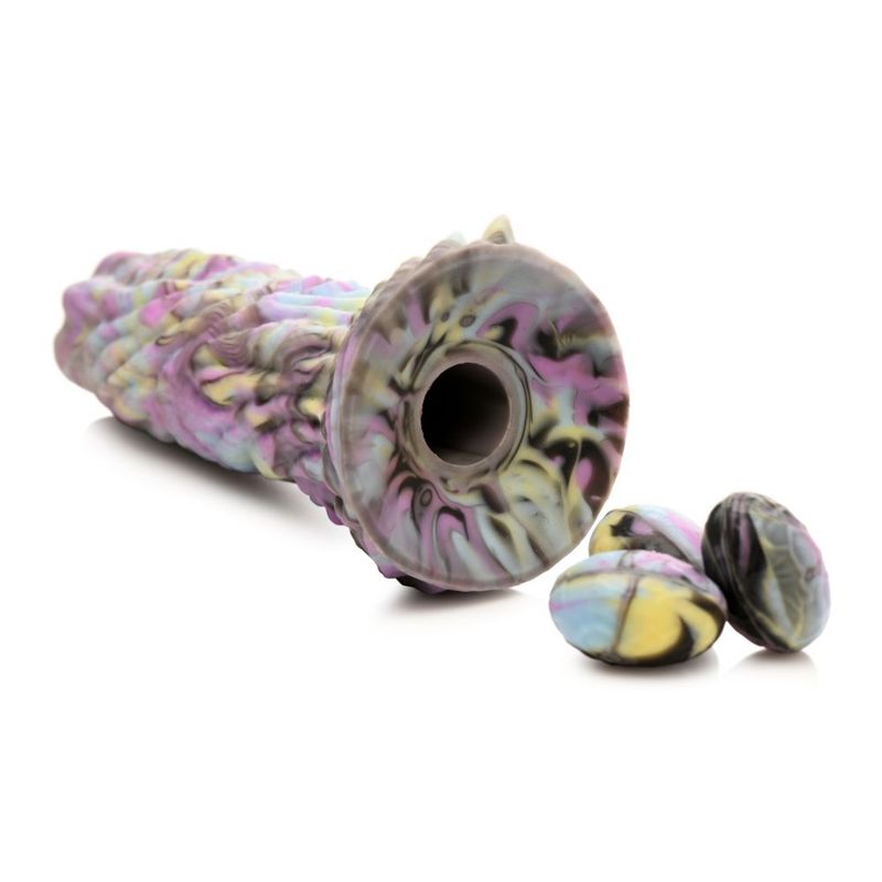 Dragon Spawn Dragon Ovipositor (Multicolor) – Silicone Dildo with Eggs 6 inch