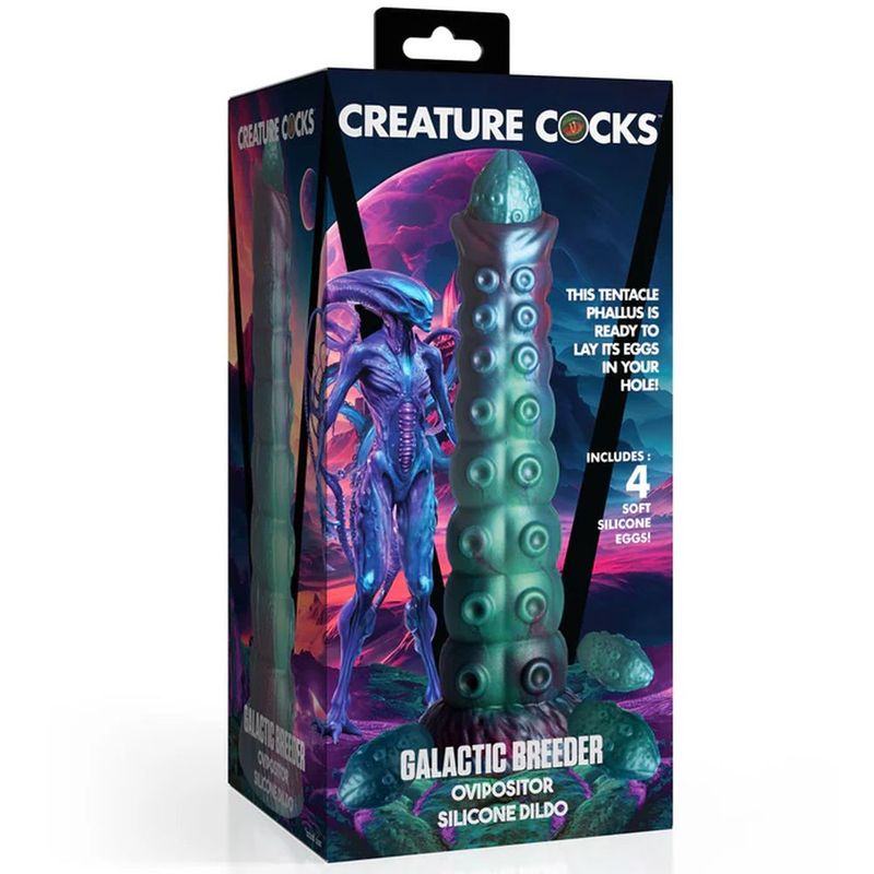 Galactic Breeder Ovipositor (Iridescent) – Silicone Dildo 8.7 Inches