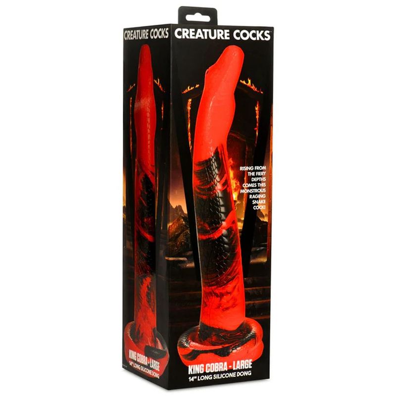 Creature Cocks Large King Cobra (Silicone) – 14 Inch Textured Dong