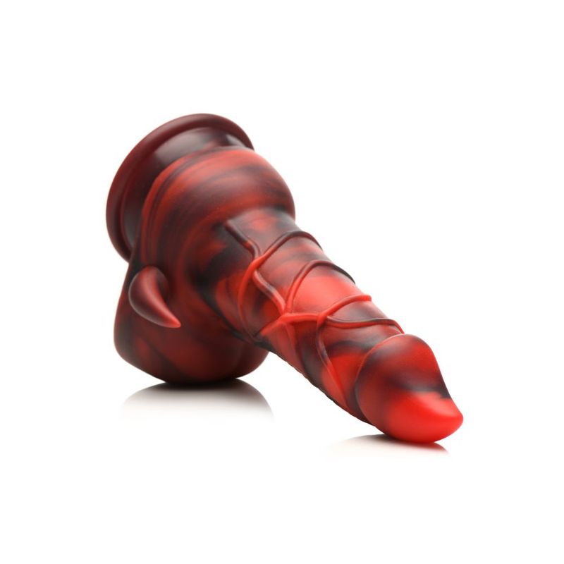 Creature Cocks Horny Devil Demon (Red and Black) 7.5 Inch Silicone Dildo