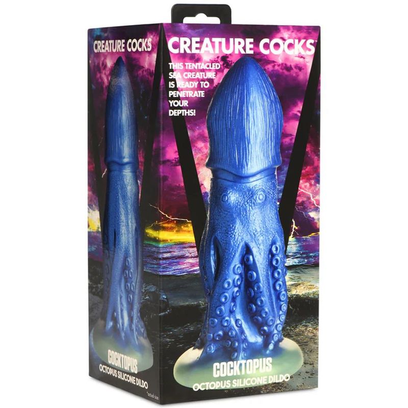 Creature Cocks Cocktopus Octopus (Iridescent Blue) Silicone 8.4 Inch Fantasy Textured Dildo
