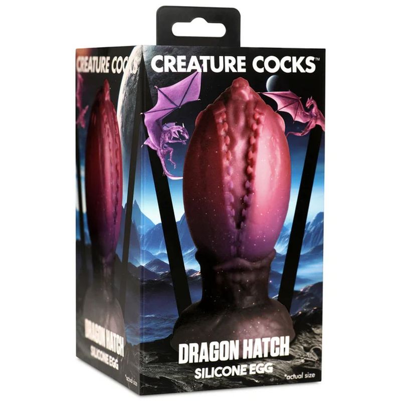Creature Cocks Dragon Hatch (Dark Red) – Silicone Dildo 5.3 Inches Long