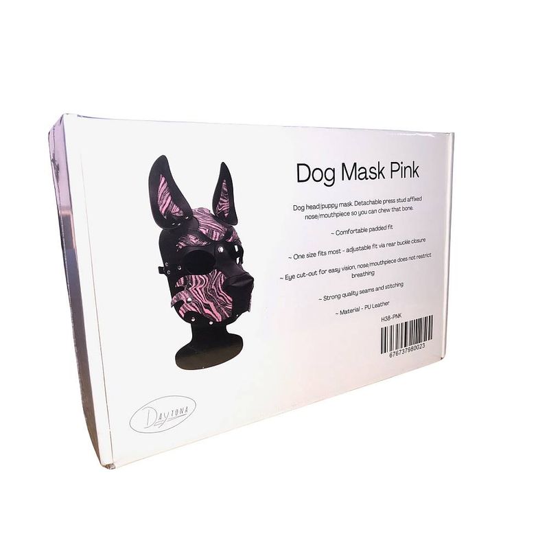 Dog/Pup Hood Black Adjustable Fit with Eye Cut-Out