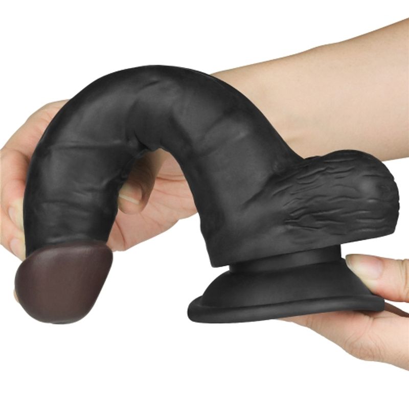 Easy Strap-On Set (Black) – Adjustable Strap-On Harness with 7.5 Inch Realistic Dildo