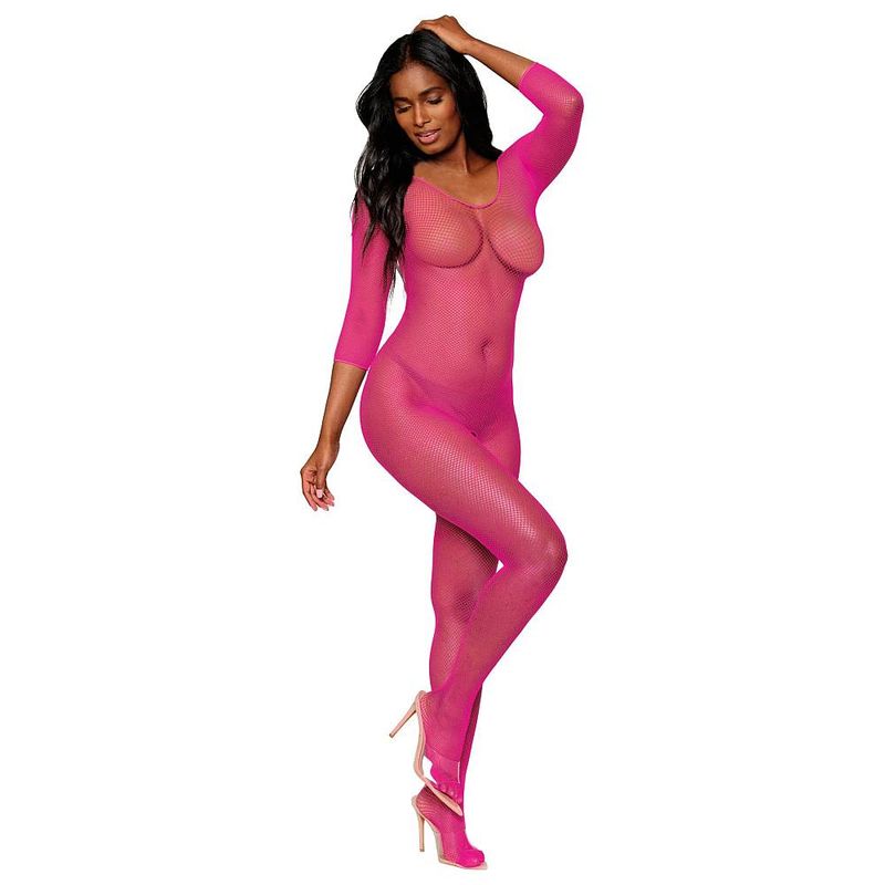 Dreamgirl Fence Net Thigh High Stockings Black