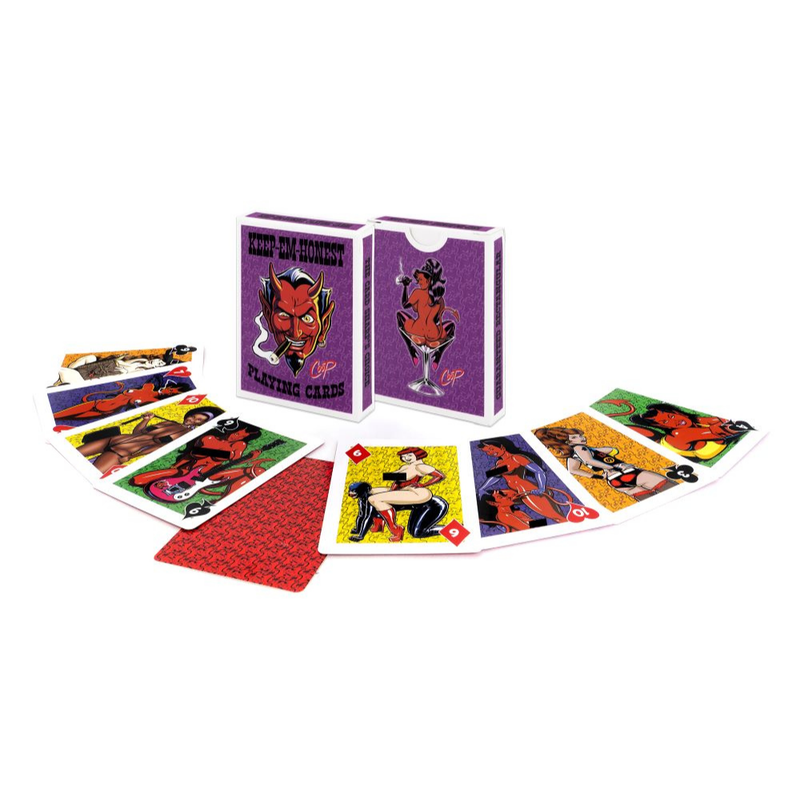 Keep Em Honest Playing Cards – Nude Art Playing Cards Featuring Pinups and Devil Girls