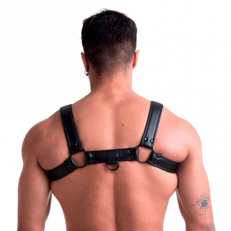 Vegan Bulldog Harness Black – Stylish Vegan Leather Harness