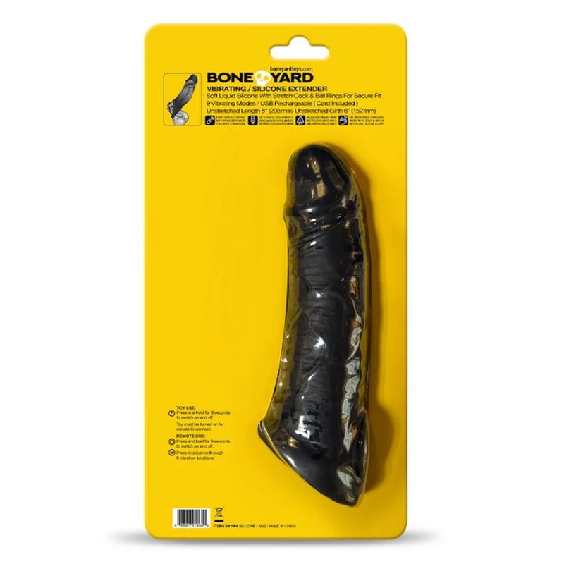 Boneyard Vibrating Silicone Remote Control Extender USB Rechargeable 9 Modes – Silicone Vibrating Extender