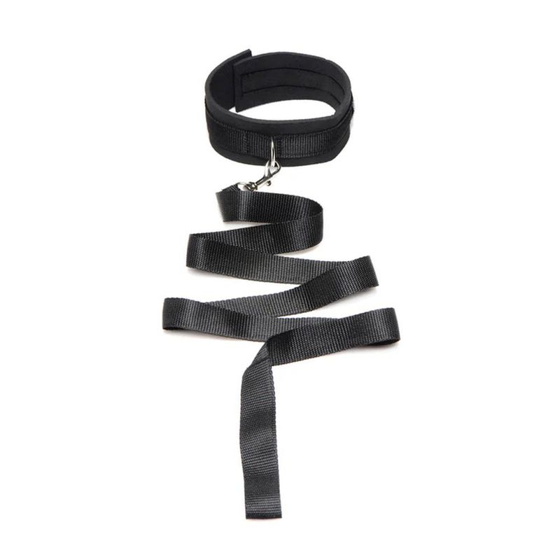 Frisky Collar and Leash Set (Black) – Neoprene BDSM Accessory Set