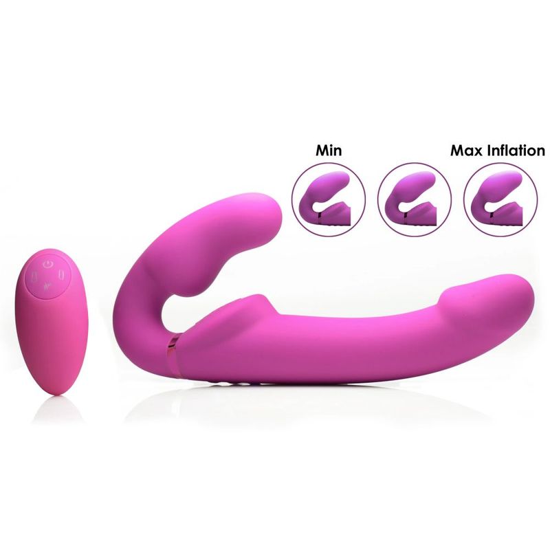 Worlds First Remote Control Inflatable Ergo-Fit Strapless Strap-On – Remote-Controlled Strapless Strap-On
