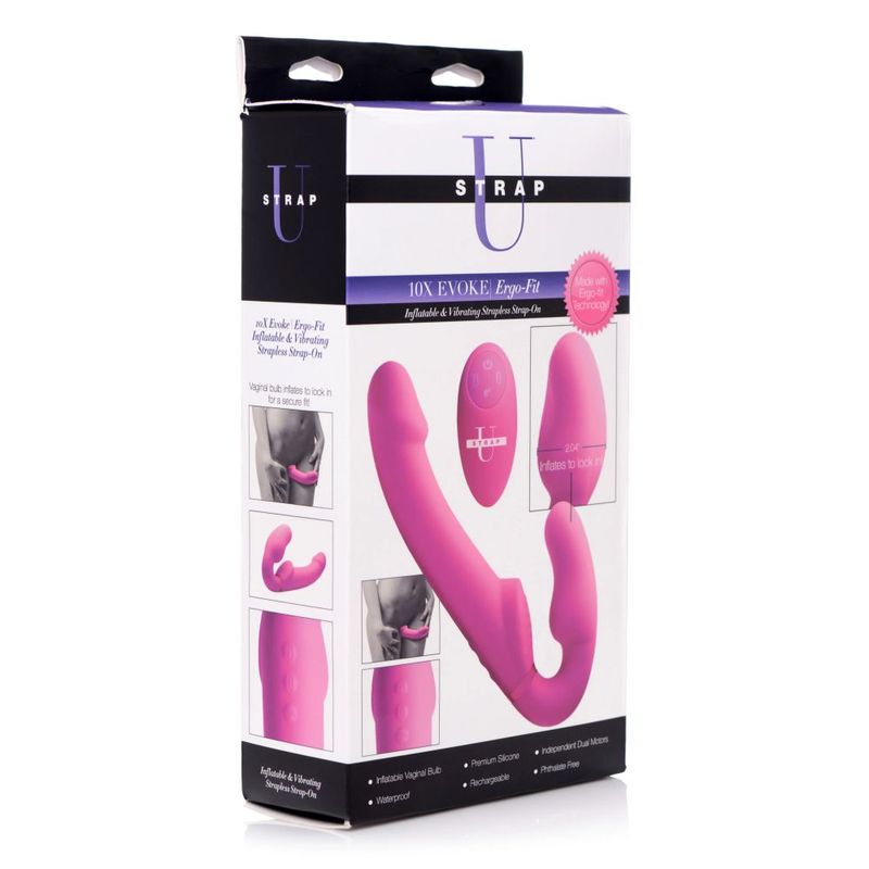 Worlds First Remote Control Inflatable Ergo-Fit Strapless Strap-On – Remote-Controlled Strapless Strap-On