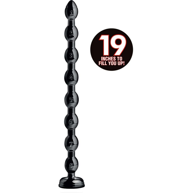 Hosed Beaded Anal Snake (19 Inch, 1.5 Inch Diameter) – Extra-Long Flexible Anal Beads