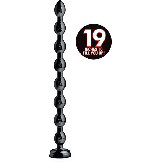 Hosed Beaded Anal Snake (19 Inch, 1.5 Inch Diameter) – Extra-Long Flexible Anal Beads