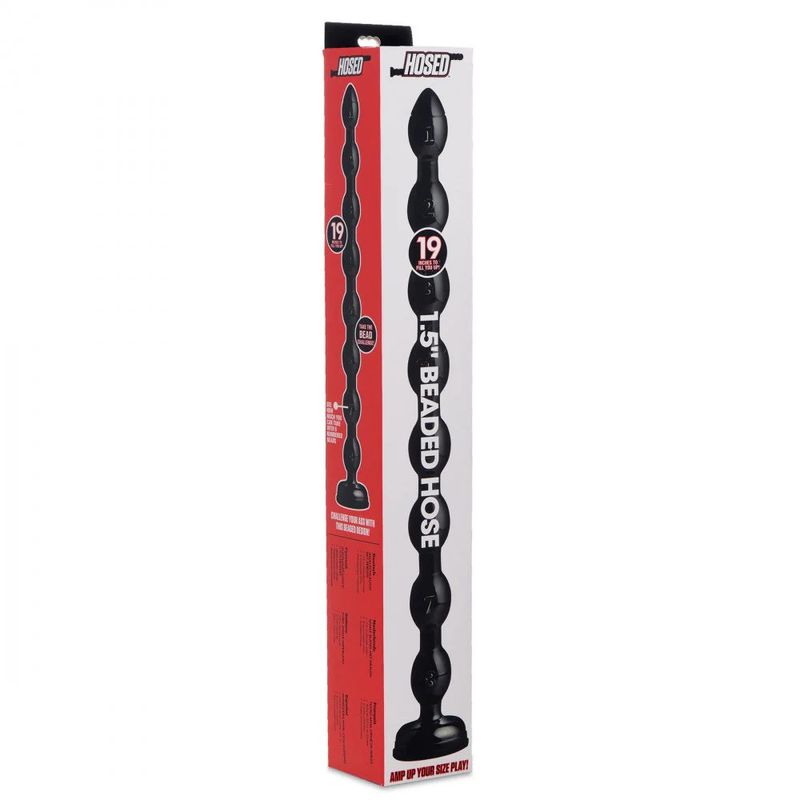 Hosed Beaded Anal Snake (19 Inch, 1.5 Inch Diameter) – Extra-Long Flexible Anal Beads