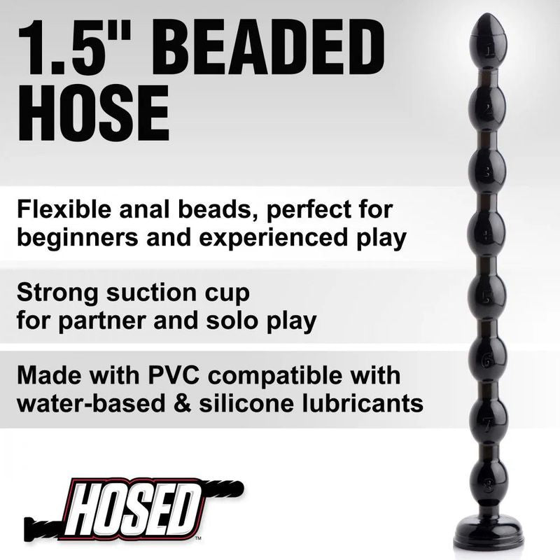 Hosed Beaded Anal Snake (19 Inch, 1.5 Inch Diameter) – Extra-Long Flexible Anal Beads