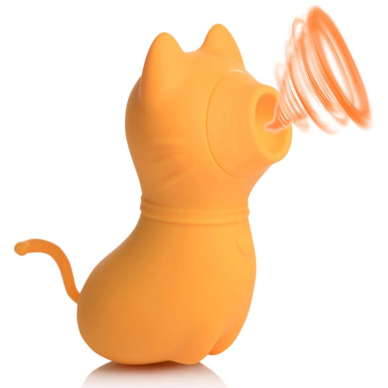 Sucky Kitty Clitoral Stimulator (Orange) – Premium Silicone 7-Level Suction Vibrator