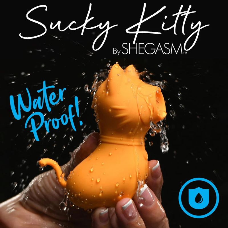 Sucky Kitty Clitoral Stimulator (Orange) – Premium Silicone 7-Level Suction Vibrator