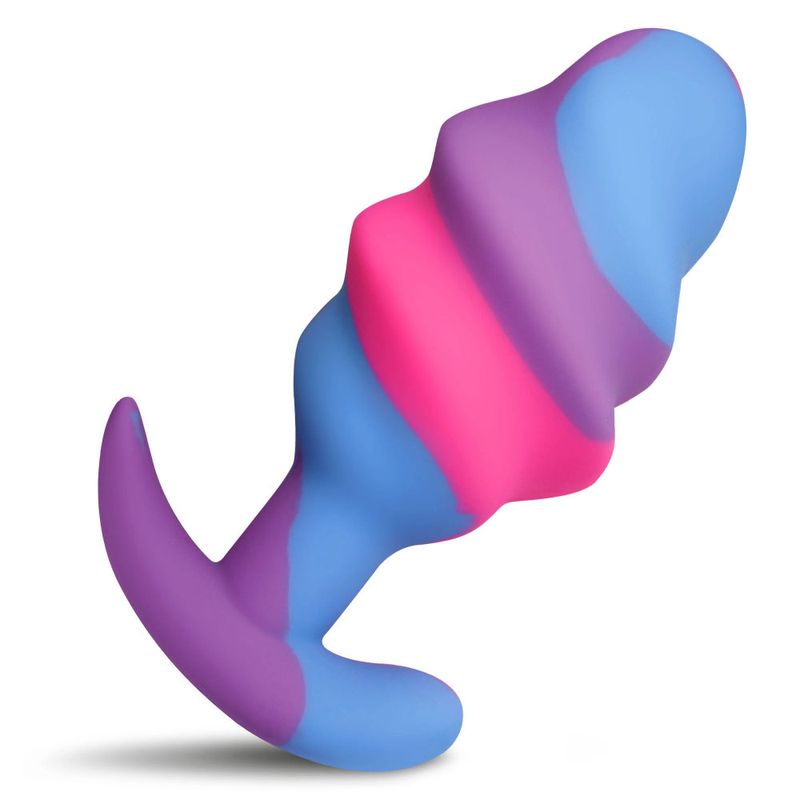 Unicorn Swirl Large Silicone Butt Plug – Body-Safe Silicone Butt Plug