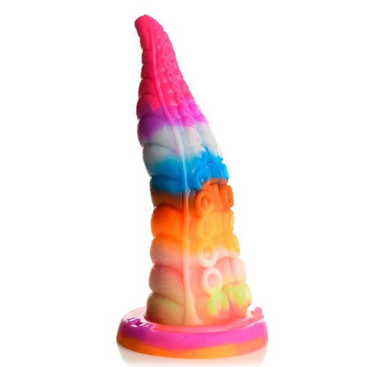 Luminoctopus Glow in the Dark 7.2 Inch Tentacle Dildo – Rainbow-Sherbert Colors Dildo