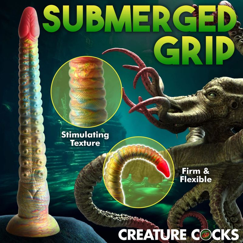 Tenta Dick Tentacle Silicone Dildo (Multicolor) – 11 Inch Ribbed Tentacle Dong