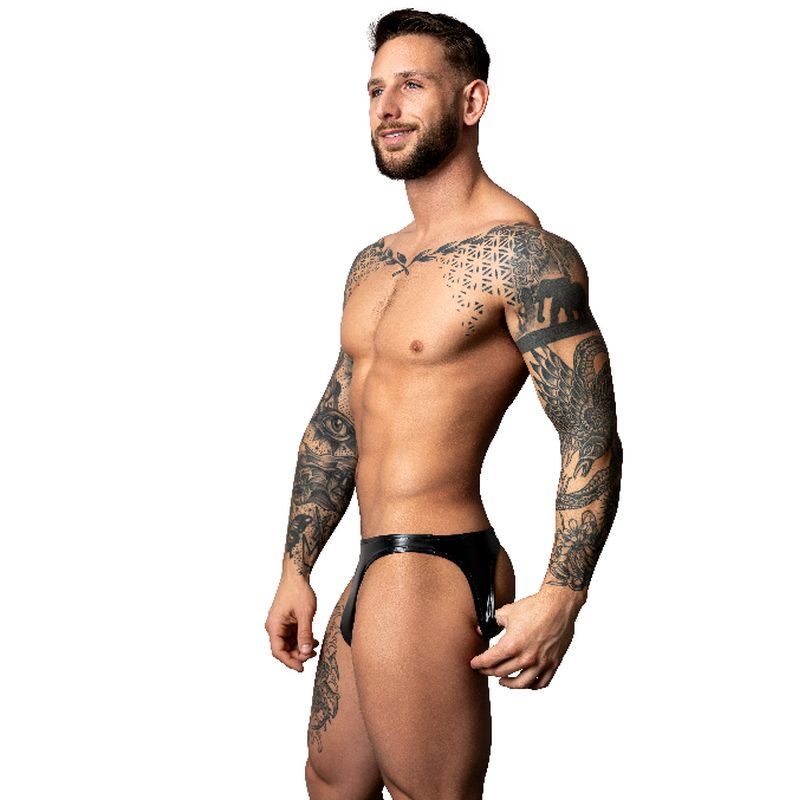 Male Power Moonshine Jock Strap (Black) – High Shine Stretch Jock Strap