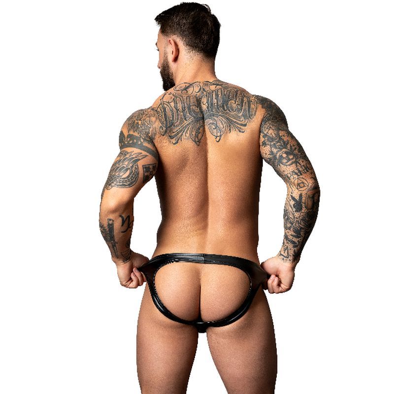 Male Power Moonshine Jock Strap (Black) – High Shine Stretch Jock Strap