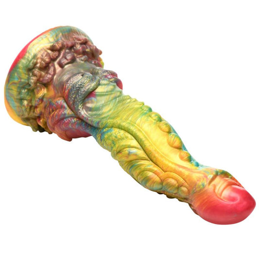 Majestic Merman 10 Inch Silicone Dildo (Iridescent Rainbow) – Extra Long Silicone Dildo with S-Shaped Curve