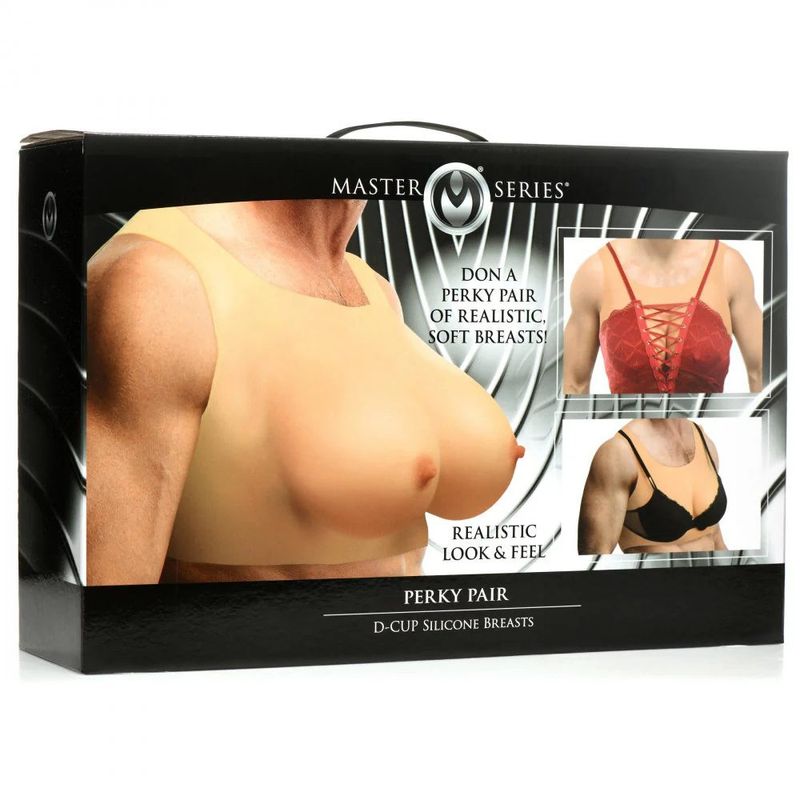 Perky Pair D Cup Silicone Breasts Natural Color