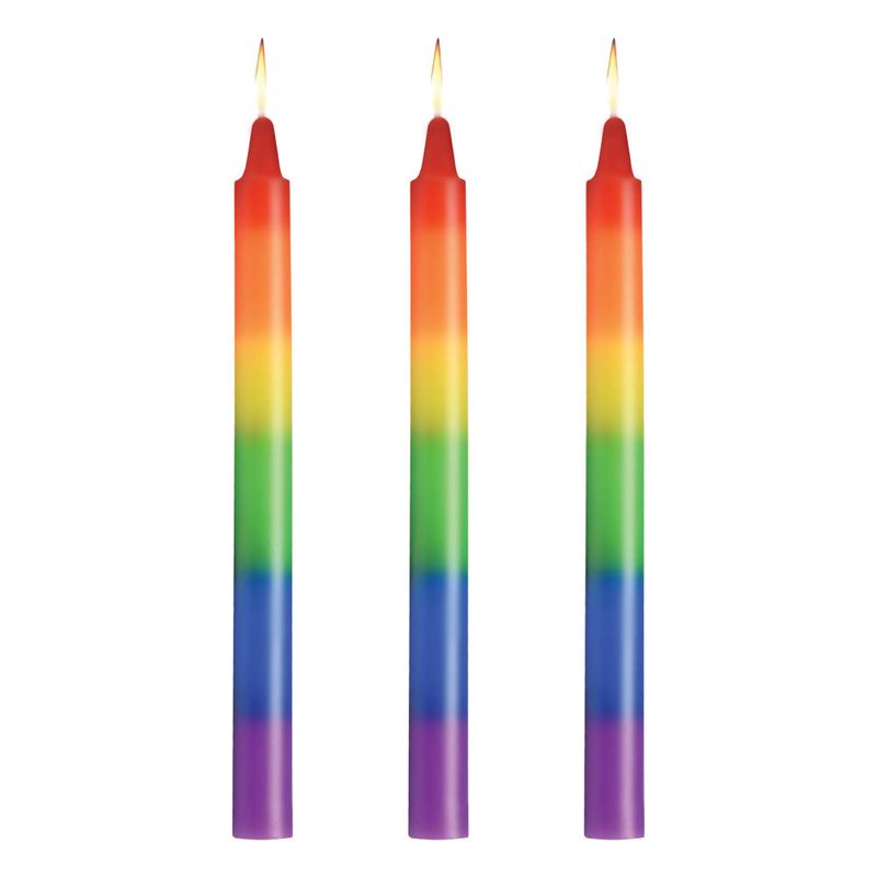 Master Series Pride Rainbow Drip Candles Set of 3